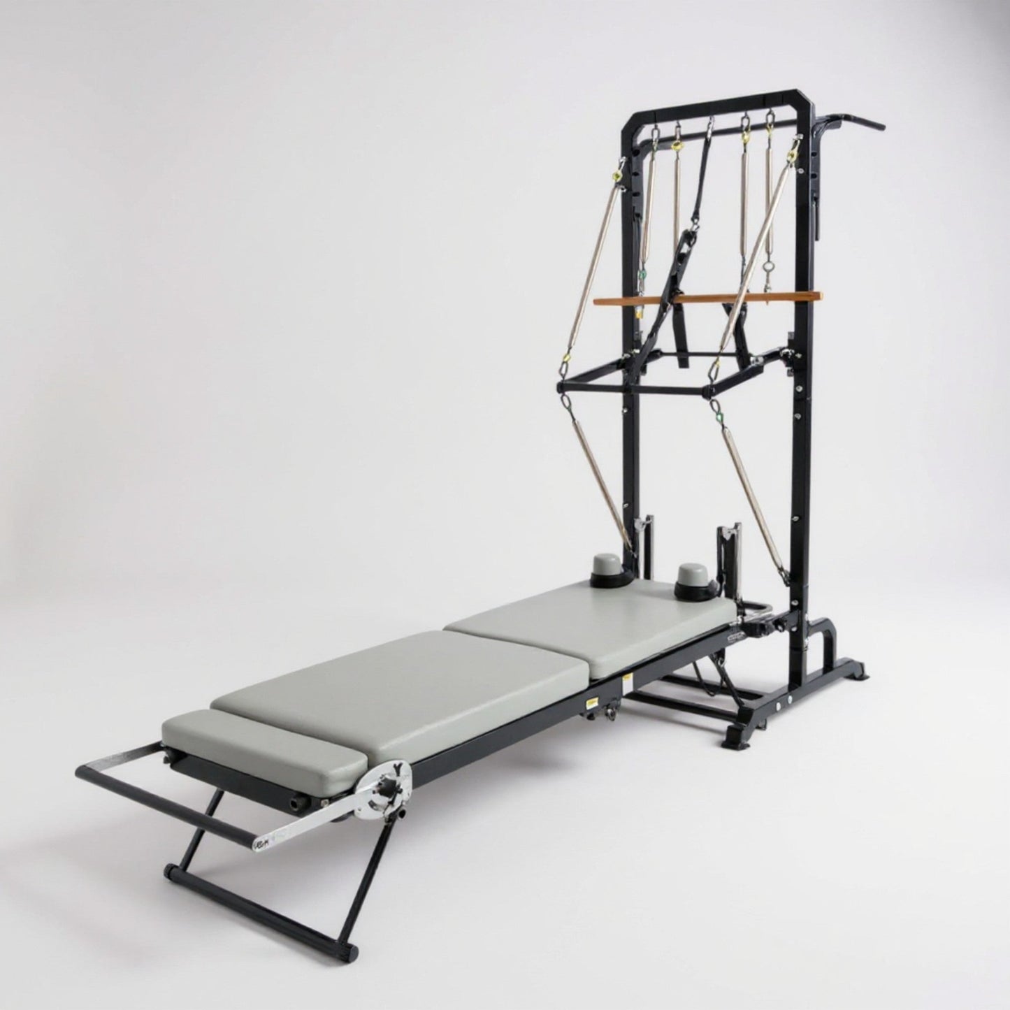 fitnessathome Black Reformer Pilates NEXACE avec tour – pliable et réglable Reformer Pilates NEXACE avec tour – pliable et réglable
